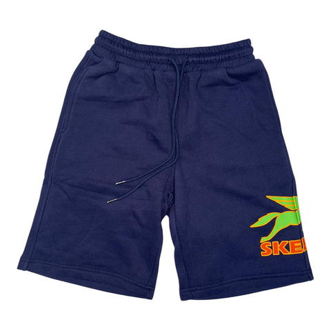 Skeesh Navy Blue Pegasus Shorts