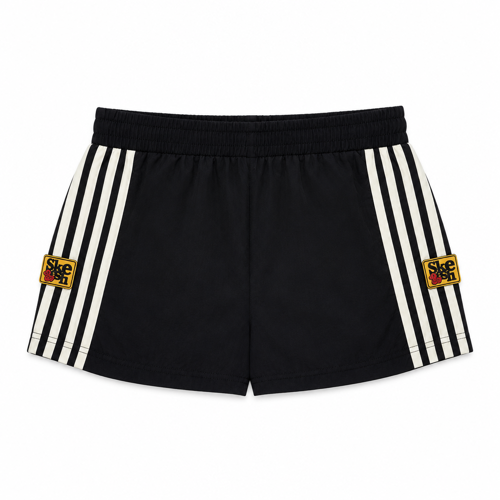 Skeesh black skirt with stripe panels