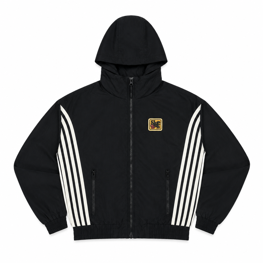 Skeesh hooded track jacket, black