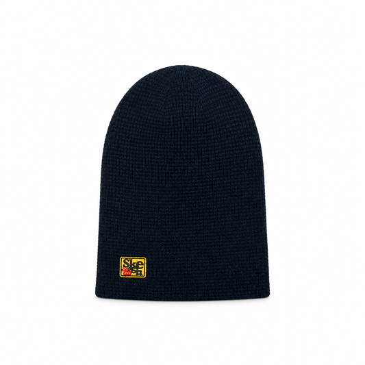 Skeesh waffleknit beanie, box patch