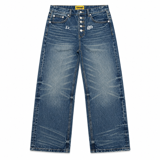 Jean No Fly Zone Denim in blue, front