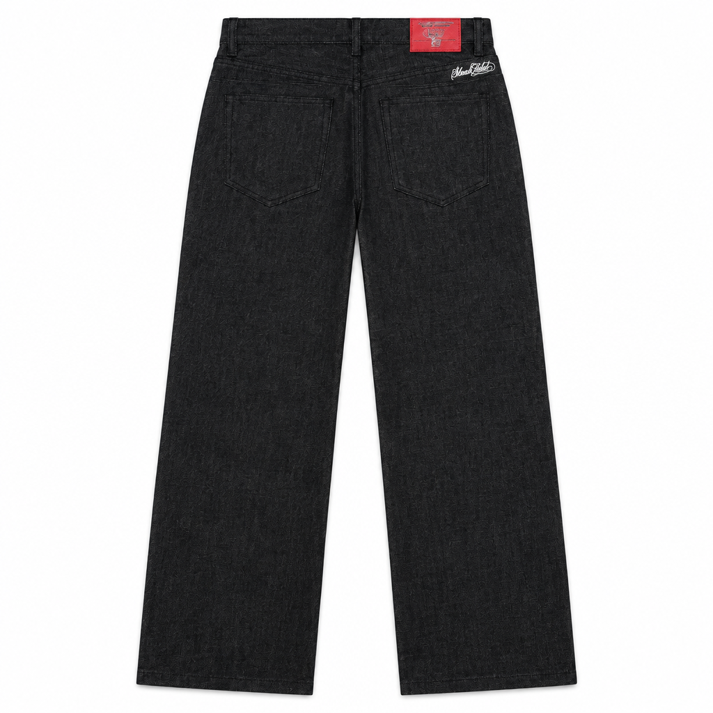Jean No Fly Zone Denim in black selvedge, back