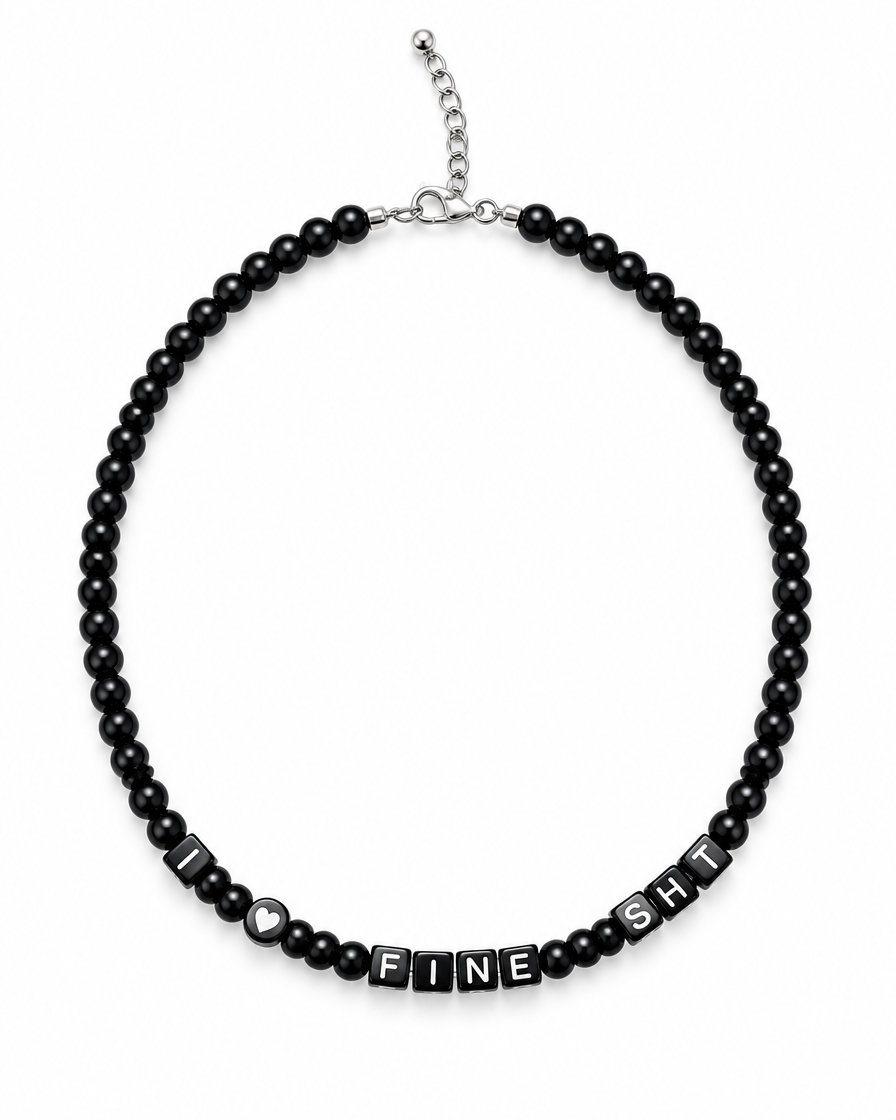 Skeesh Halloween I Love Fine Shit Choker on white background