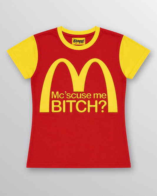 Skeesh Girls Mc'scuse Me Tee flat lay