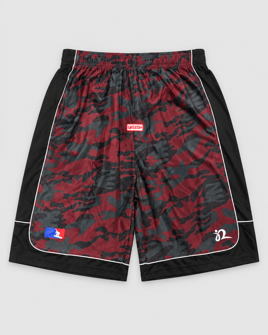 V2 And-Sum Shorts - Digital Camo Red - front