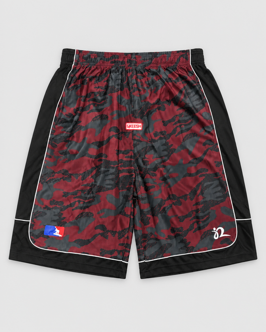 V2 And-Sum Shorts - Digital Camo Red - front