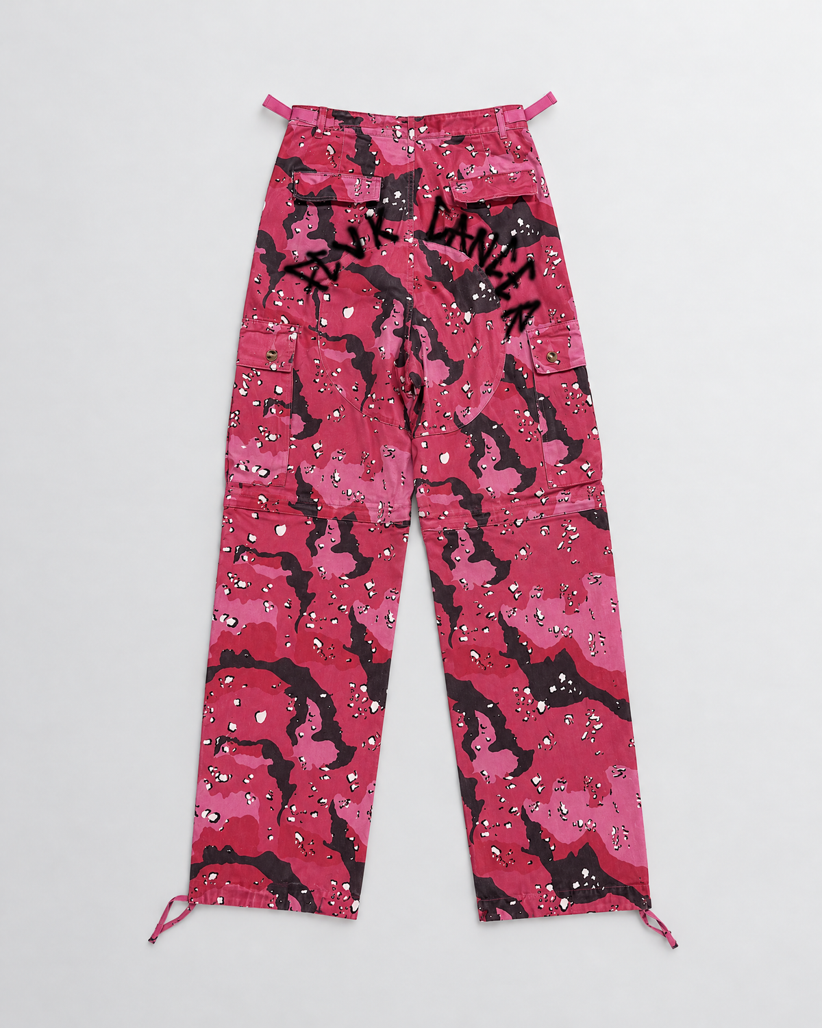 Skeesh F* Cancer Pink Camo Cargo Pants - Lil Print back