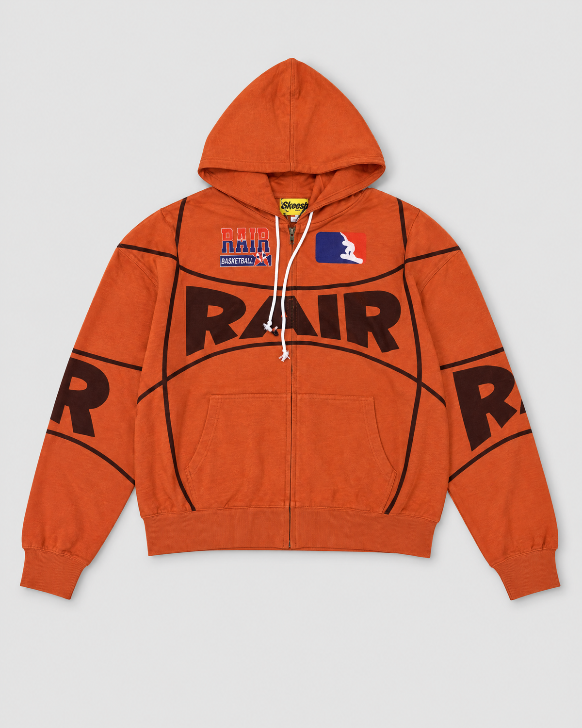 Skeesh Rair Basketball Zip Hoodie - Burnt Orange - front